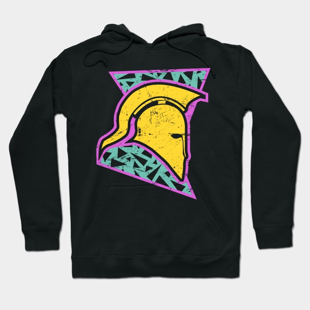 Rad 90s Greek Sparta Helmet Hoodie by MeatMan